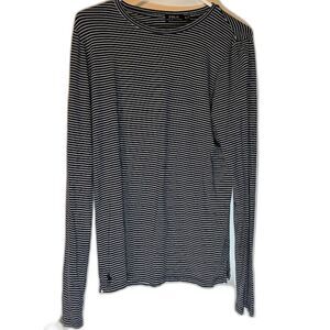 Polo Ralph Lauren Blue/White Striped Long Sleeve Casual Normcore Cozycore Tee XL